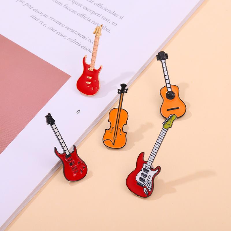 Musical Instrument Symbols - 핀 사용자 정의베이스 기타 브로치 악기