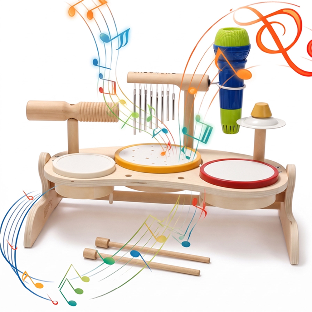 Musical Instrument Harmonium - 어린이용 나무 드럼 세트 음악 장난감