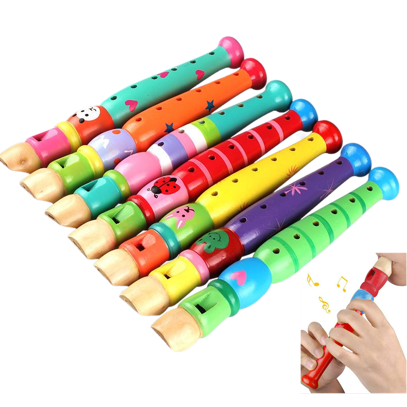Musical Instrument Fagot - 2pcs 나무 플루트 20cm 다채로운 어린이