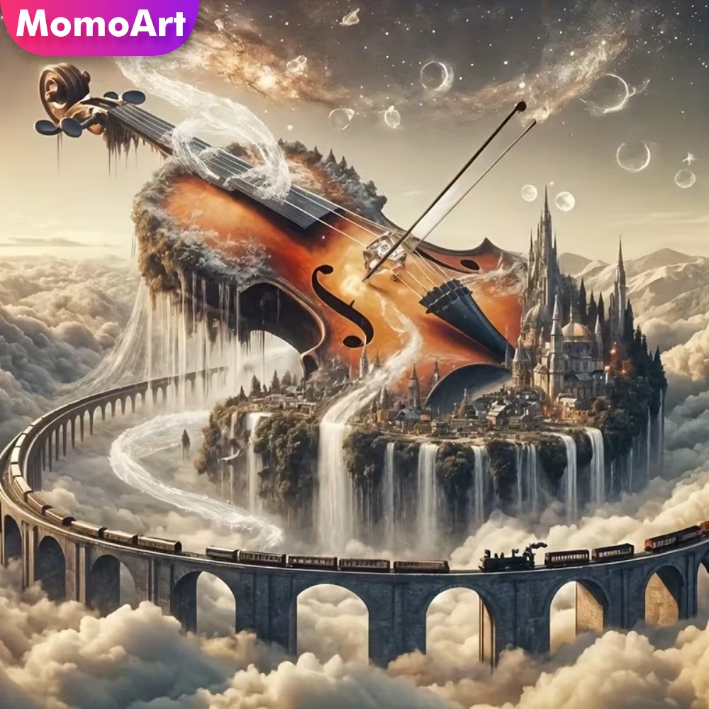Musical Instrument Fagot - 모모아트 다이아몬드 페인팅 바이올린 DIY 다이아몬드