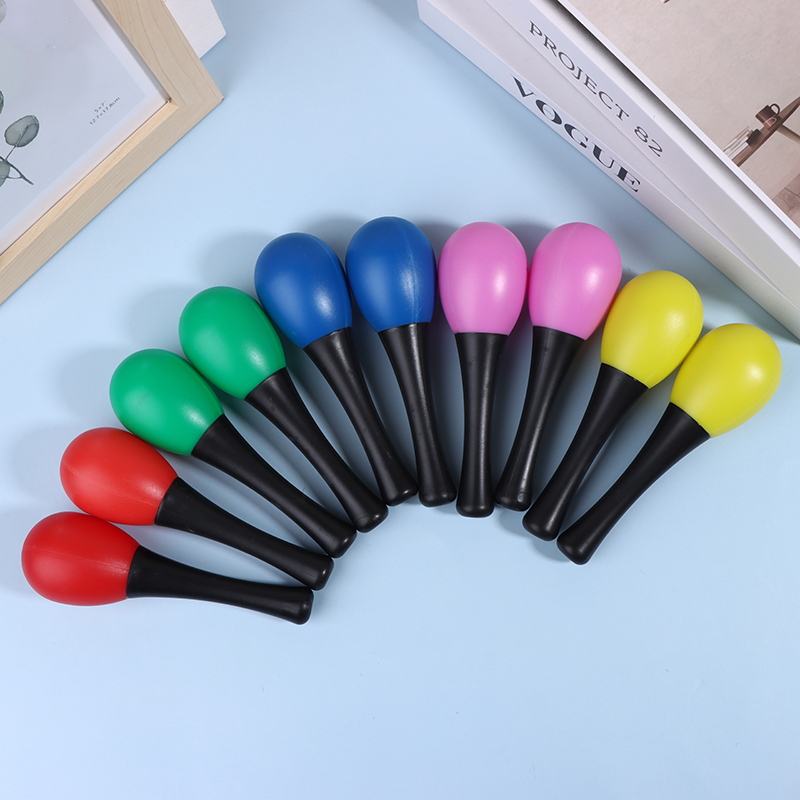 2Pcs 플라스틱 마라카스 모래 망치 딸랑이 셰이커 악 - Musical Instrument Rattle 리뷰 및 가격