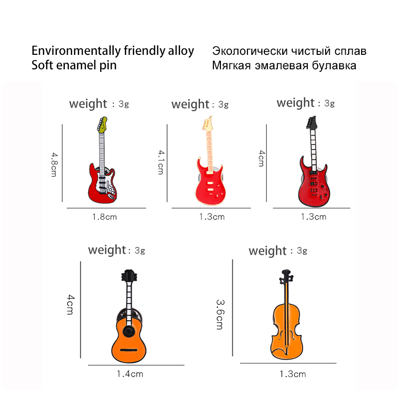 핀 사용자 정의베이스 기타 브로치 악기 옷깃 배지 어린 - Musical Instrument Symbols 리뷰 및 가격