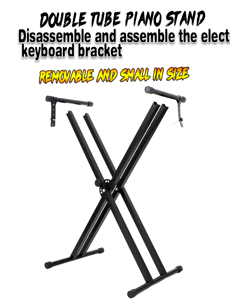 1pc 키보드 스탠드 조정 가능한 금속 더블 X 전자  - Musical Instrument Piano 리뷰 및 가격