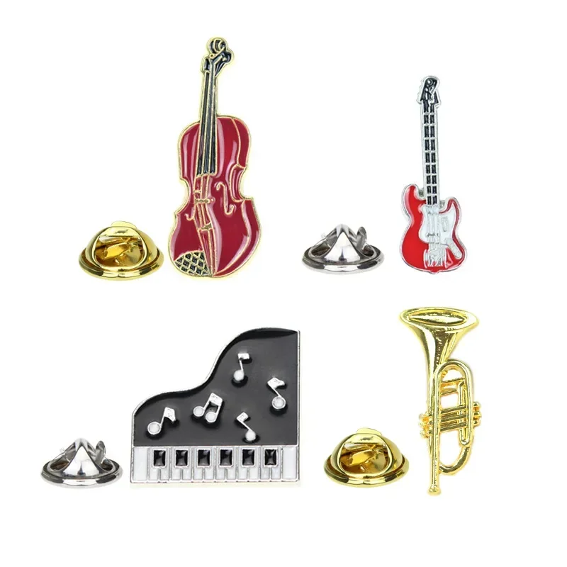 레트로 크리에이티브 기타 바이올린 피아노 에나멜 핀,  - Musical Instrument Symbols 리뷰 및 가격