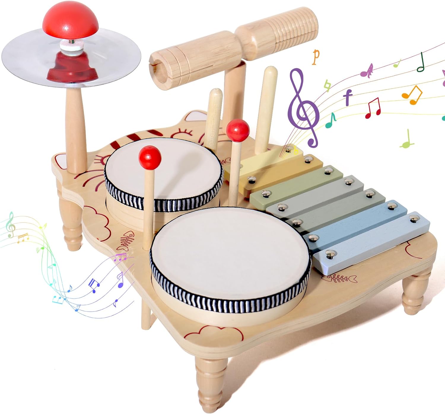 유아용 나무 실로폰 드럼 세트, 몬테소리 아기 악기 장 - Musical Instrument Harmonium 리뷰 및 가격