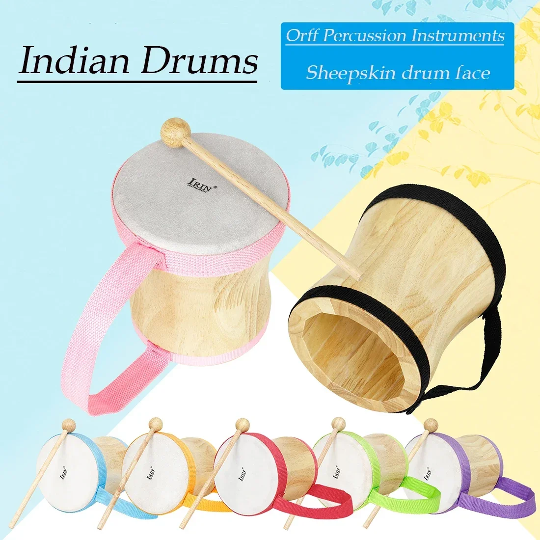 IRIN 인도 드럼 전문 핸드 드럼 드럼 스틱이있는 나 - Musical Instrument Indian 리뷰 및 가격