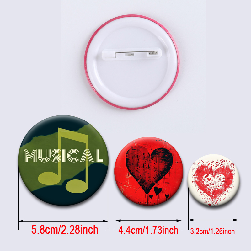 음표 크리 에이 티브 배지 나는 음악을 사랑합니다 절묘 - Musical Instrument Symbols 리뷰 및 가격