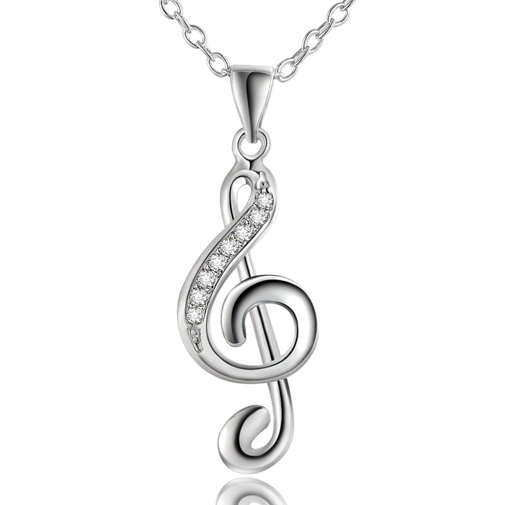 45CM 18인치 925 실버 목걸이 웨딩 파티 보석  - Musical Instrument Symbols 리뷰 및 가격