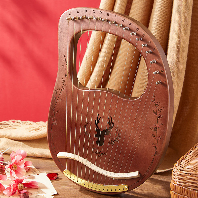 16줄 리어 하프 마호가니 목재 하프 피아노 현악기 튜 - Musical Instrument Lyre 리뷰 및 가격