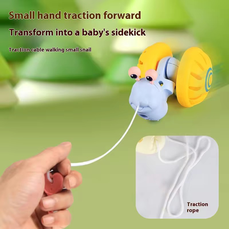 1 PCS 로프 조립 당기는 스레드 달팽이 어린이 퍼즐 - Musical Instrument Rattle 리뷰 및 가격
