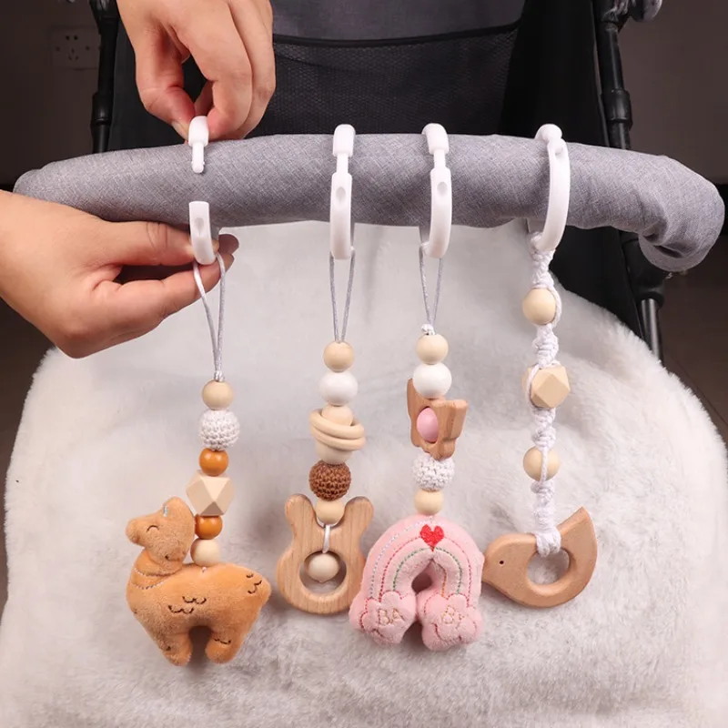 6Pcs 나무 아기 장난감 나무 너도밤 나무 활동 체육 - Musical Instrument Rattle 리뷰 및 가격