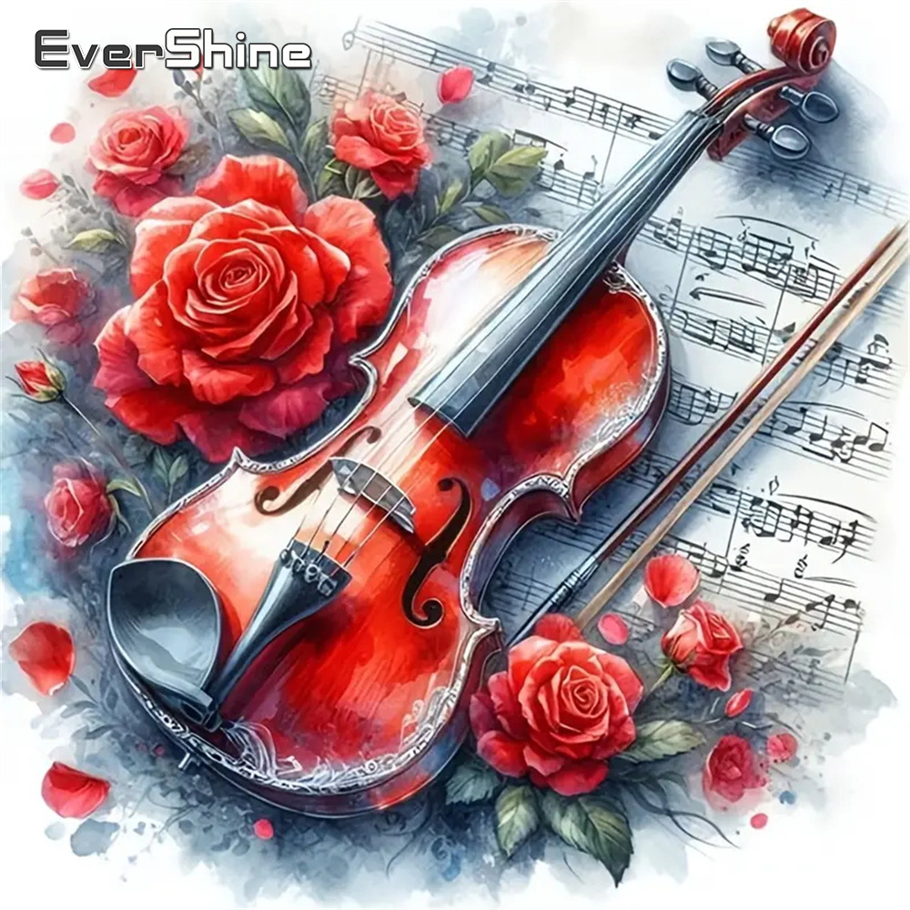 에버샤인 DIY 다이아몬드 페인팅 바이올린 풀 스퀘어  - Musical Instrument Fagot 리뷰 및 가격