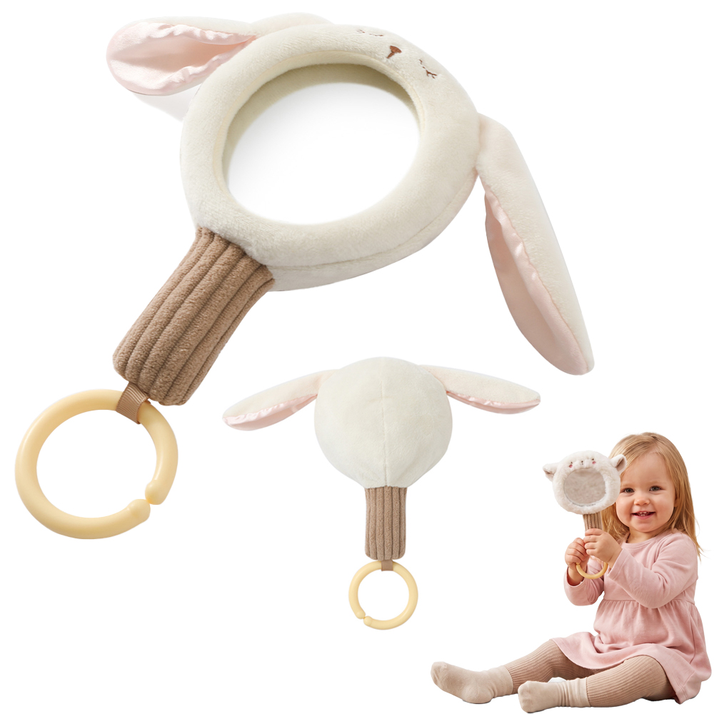 아기 장난감 거울 감각 자극 신생아 선물 플러시 토끼  - Musical Instrument Rattle 리뷰 및 가격
